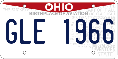 OH license plate GLE1966