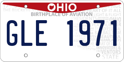 OH license plate GLE1971