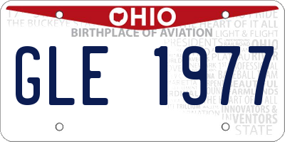 OH license plate GLE1977