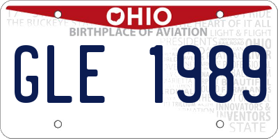 OH license plate GLE1989