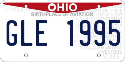 OH license plate GLE1995