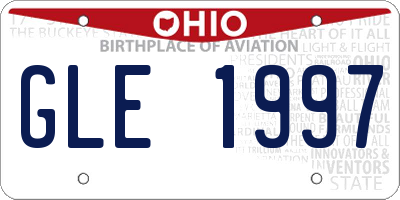 OH license plate GLE1997