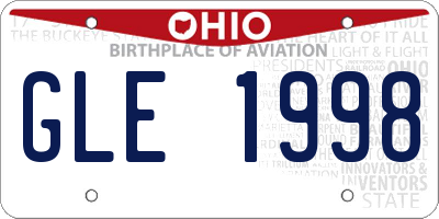 OH license plate GLE1998