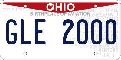 OH license plate GLE2000