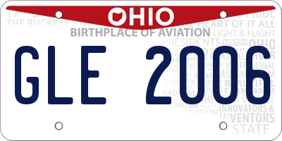 OH license plate GLE2006