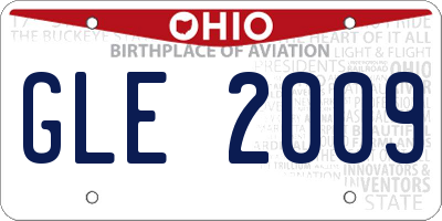 OH license plate GLE2009