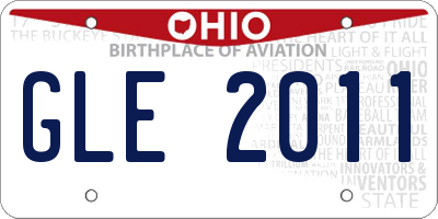 OH license plate GLE2011