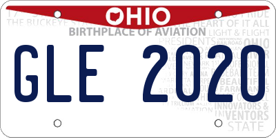 OH license plate GLE2020