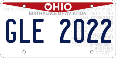 OH license plate GLE2022