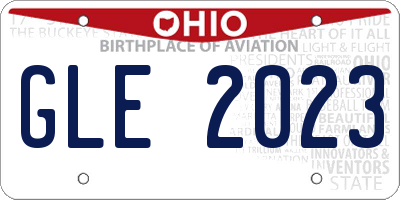 OH license plate GLE2023