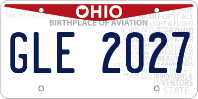 OH license plate GLE2027