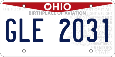 OH license plate GLE2031