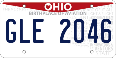 OH license plate GLE2046