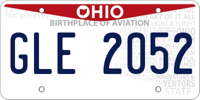 OH license plate GLE2052
