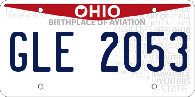 OH license plate GLE2053