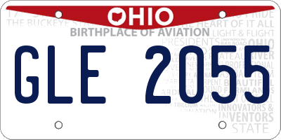 OH license plate GLE2055