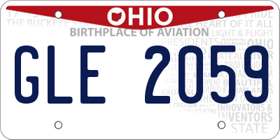 OH license plate GLE2059