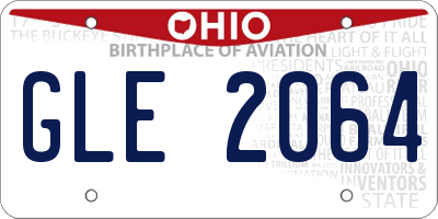 OH license plate GLE2064