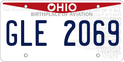 OH license plate GLE2069