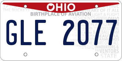 OH license plate GLE2077