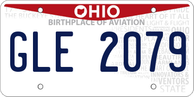 OH license plate GLE2079