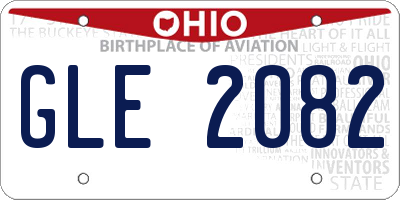 OH license plate GLE2082