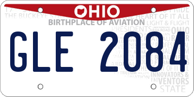 OH license plate GLE2084