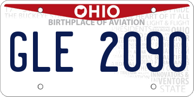 OH license plate GLE2090