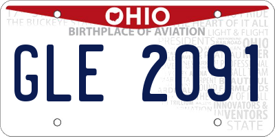OH license plate GLE2091