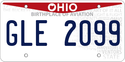 OH license plate GLE2099