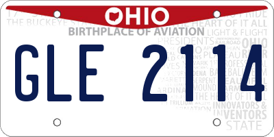 OH license plate GLE2114