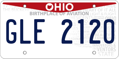 OH license plate GLE2120
