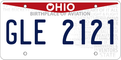 OH license plate GLE2121