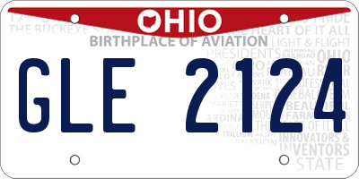OH license plate GLE2124