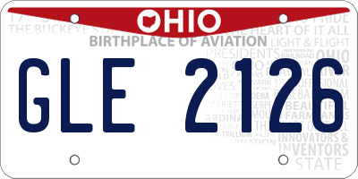 OH license plate GLE2126