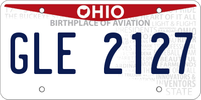 OH license plate GLE2127
