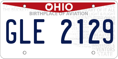 OH license plate GLE2129