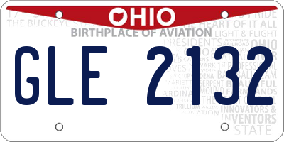 OH license plate GLE2132