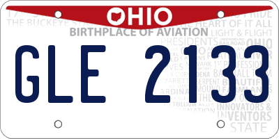 OH license plate GLE2133