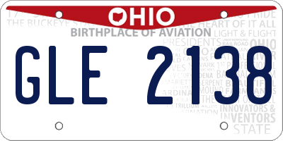OH license plate GLE2138