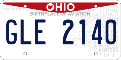 OH license plate GLE2140