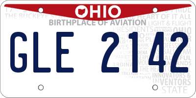 OH license plate GLE2142