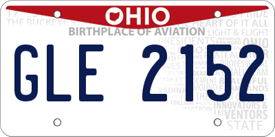 OH license plate GLE2152