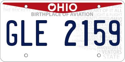 OH license plate GLE2159