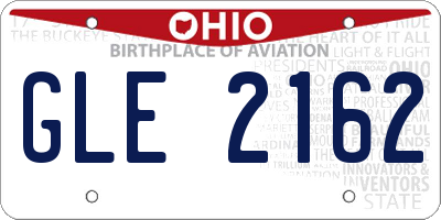 OH license plate GLE2162