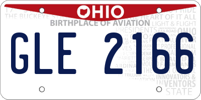 OH license plate GLE2166