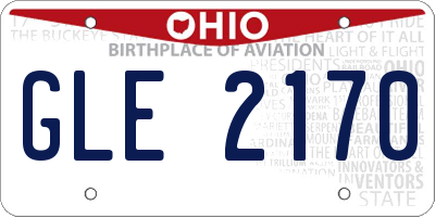OH license plate GLE2170