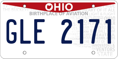 OH license plate GLE2171