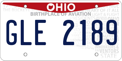 OH license plate GLE2189