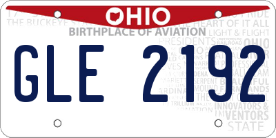 OH license plate GLE2192